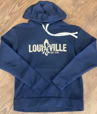 Hoodie, LouEst, Navy, L