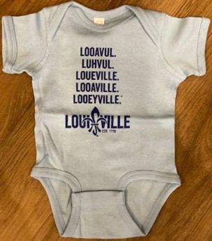 Onesie, Stacked Logo, Blue, 6m