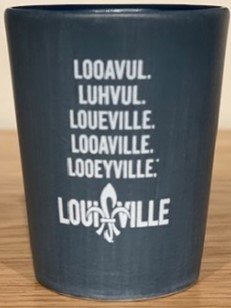 Shot Glass, Stacked Logo, Navy